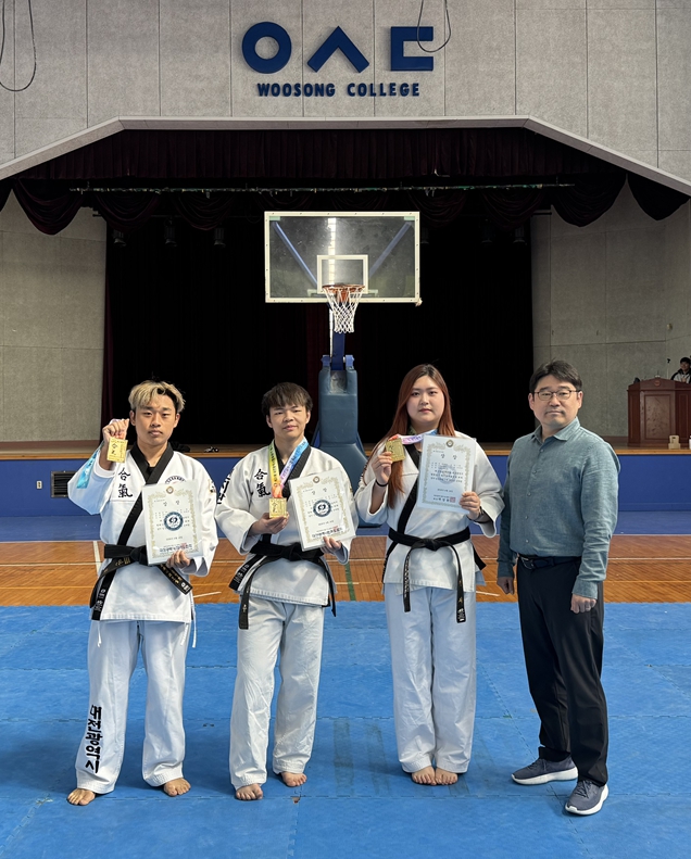 우송정보대학 합기도 유망주 3인, 나란히 금메달 획득하며 2년 연속 대전광역시 대표 선발